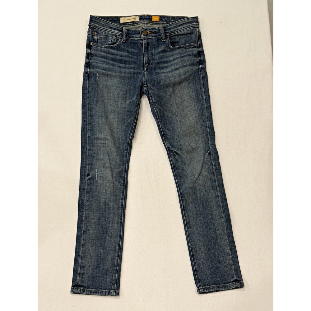 Anthropologie Pilcro & The Letterpress Slim Straight Blue Jeans Medium Wash